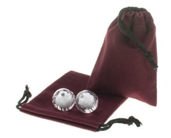 Jewelery pouch, velvet, burgundy