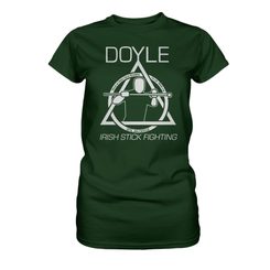 DOYLE STYLE, Irish Stick Fighting, t-shirt vert pour femme