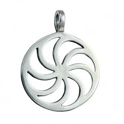SYMBOLE DU SOLEIL III, pendentif en argent