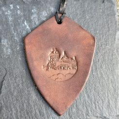 HRAD, Leder-Anhänger, Schild