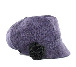 NEWSBOY CAP - Purple, wool, Ireland