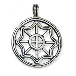 SLAVIC SUN II, silver pendant