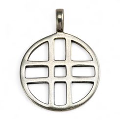 DOUBLE CROSS, silver pendant