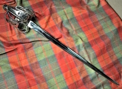 SCOTTISH BASKET HILTED SWORD, museum copy, battle ready