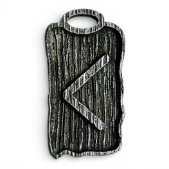 KENAZ - Rune Pendant, zinc