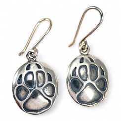 WOLF TRACK, earrings, sterling silver