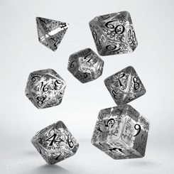 Elf Dice - Grey, set of RPG dice