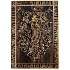 WOLF- Viking, wooden wall picture 21x30cm