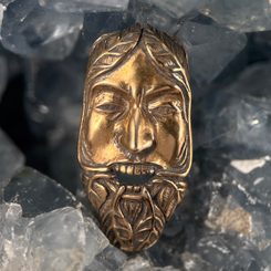 GREEN MAN, the Lord of the Nature and Rebirth, bronze pendant