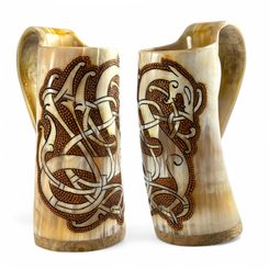 HORN STAND, Castle, wooden, oak