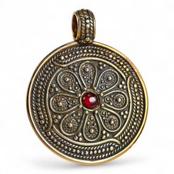 VESNA, slawisches Juwel, Bronze-Granat