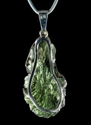 ERIS, Czech Moldavite Sterling Silver Pendant