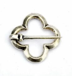 BROCHE MÉDIÉVALE, costume, bronze
