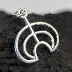 GREAT MORAVIA LUNULA, silver pendant