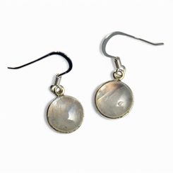 Rainbow silver moon earrings, Ag 925/1000