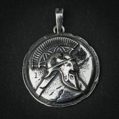 SPARTA, Spartan warrior, pendant, silver 925