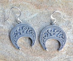 LUNULA, Grandes boucles d'oreilles moraves, argent 925