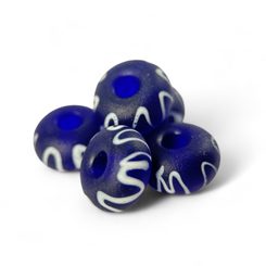 Celtic glass bead, blue, replica