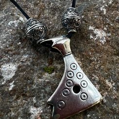 THOR's HAMMER, Scania, viking knit, silver necklace