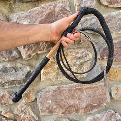LEATHER WHIP, 250 cm