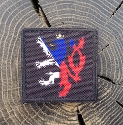 Czech Lion - black, Velcro Patch