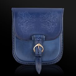 BOHEMIA, Leather Belt Bag - blue