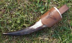 HORN and LEATHER HOLDER, Celtic