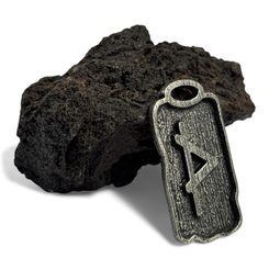 FEHU - Futhark, zinc pendant antique brass