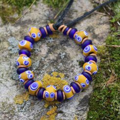 BRACELET, Celtic glass beads, reproduction