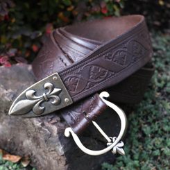 FLEUR brown Leather Belt