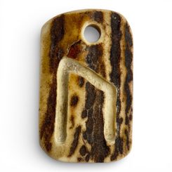 URUZ, deer antler rune pendant