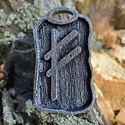 FEHU - Futhark, zinc pendant