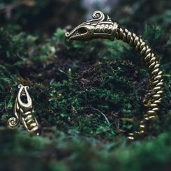 Dragon, bracelet dragon viking, laiton