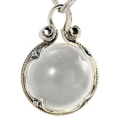 GOTLAND BALL PENDANT, crystal and sterling silver