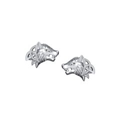 Wolves Silver Earrings