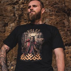 VELES, Slavic God, men's T-Shirt colored