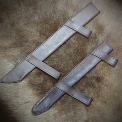 LONG IRON AGE KNIFE, sharp with LEATHER SHEATH knives Weapons - Swords,  Axes, Knives 