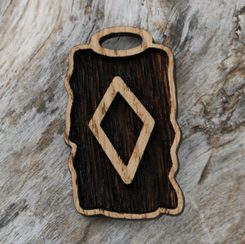 INGWAZ, Inguz Rune - Futhark, Holz