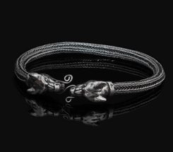 TWO WOLVES - silver ring
