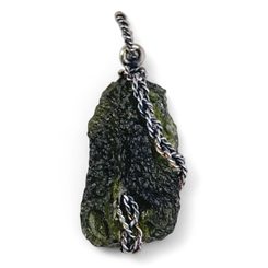 DORIS, Moldavite, pendant, silver 925/1000