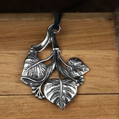 Feuilles de tilleul, pendentif en argent 925, 10 g