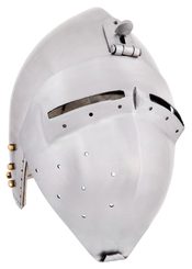 Klappvisier, mittelalterlicher Helm, 2 mm Blech, deutsche Basküle