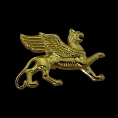 SCYTHIAN GRIFFIN, pendant, 14K gold
