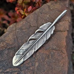 Shamanic feather, pendant, silver 925