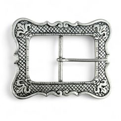 FLEUR - BOUCLE DE CEINTURE RENAISSANCE zinc