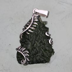 Levona Silver MOLDAVITE Ring
