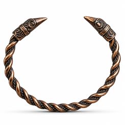 Wikinger-Krähen-Armband, Bronze