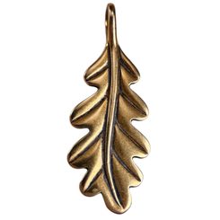 OAK LEAF, bronze pendant