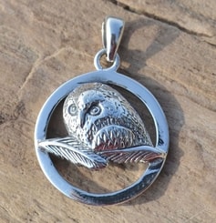 OWL, sterling silver pendant