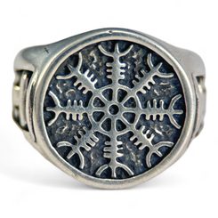 AEGISHJALMUR - Heaume de Crainte, Bague, Argent